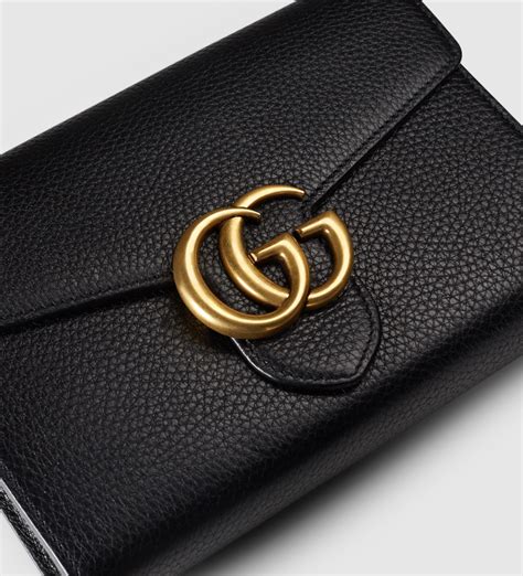 gucci carbon wallet black gg|gucci marmont wallet small.